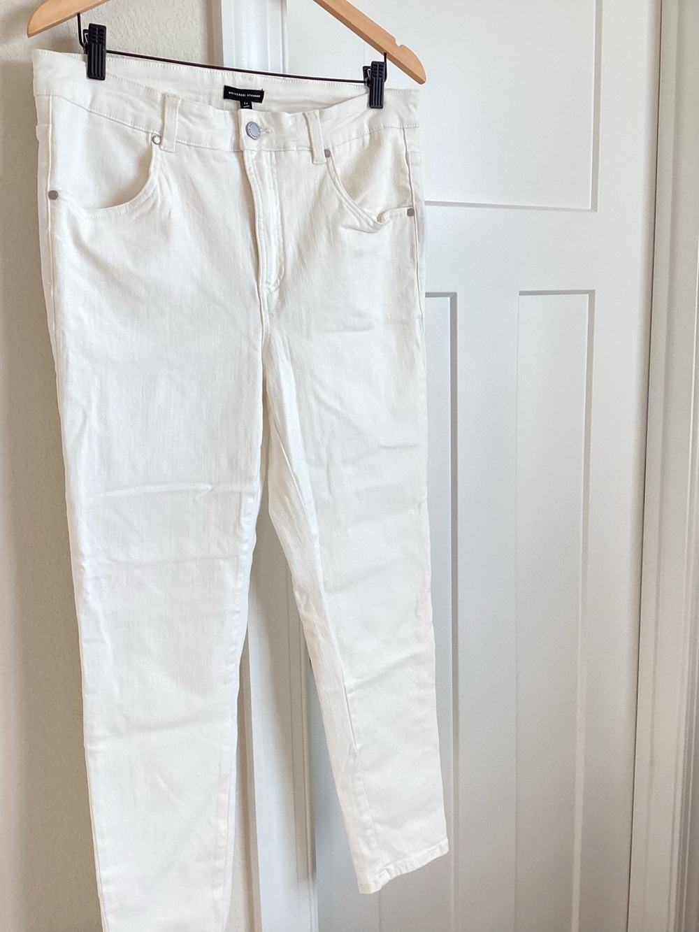 Universal Standard White Jean High-Rise Skinny New 28 Solid White Anthropologie - Picture 3 of 11